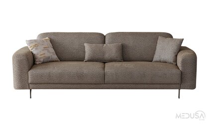 Medusa Home Mobilya - Alessa Kahve Üçlü Koltuk