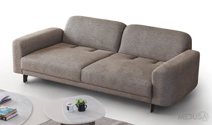 Medusa Home Mobilya - Alessa Kahve Üçlü Koltuk