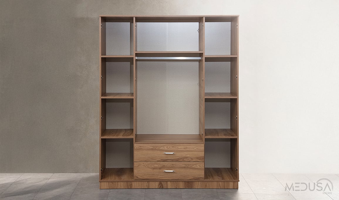 Medusa Home Mobilya - Alfa Ceviz 4 Kapılı Gardırop