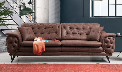 Medusa Home - Alice Kahve Üçlü Koltuk Medusa Home - Alice Kahve Üçlü Koltuk