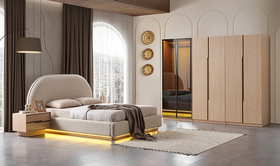 Medusa Home Mobilya - Almina 6 Kapaklı Yatak Odası