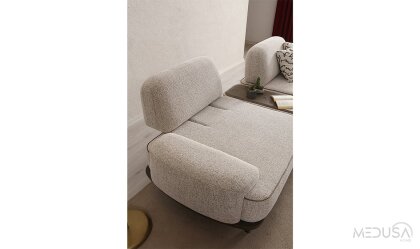 Medusa Home Mobilya - Alpha Sehpalı Üçlü Koltuk