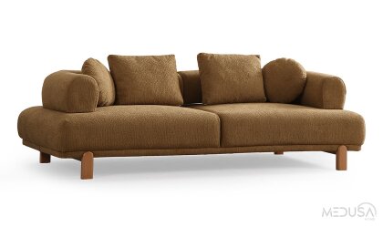 Medusa Home Mobilya - Alto Kahve Üçlü Koltuk