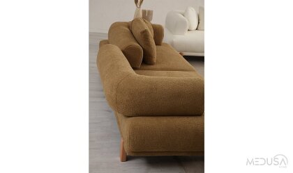 Medusa Home Mobilya - Alto Kahve Üçlü Koltuk