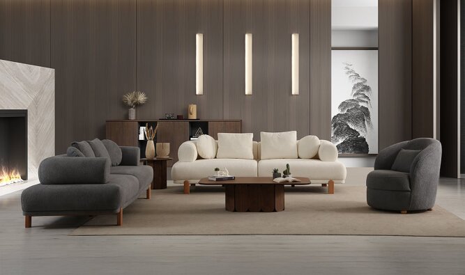 Medusa Home Mobilya - Alto Slate Koltuk Takımı - Modern Koltuk Takımları