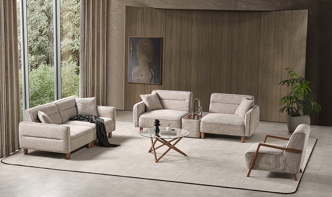 Medusa Home Mobilya - Altura Ahşap Koltuk Takımı