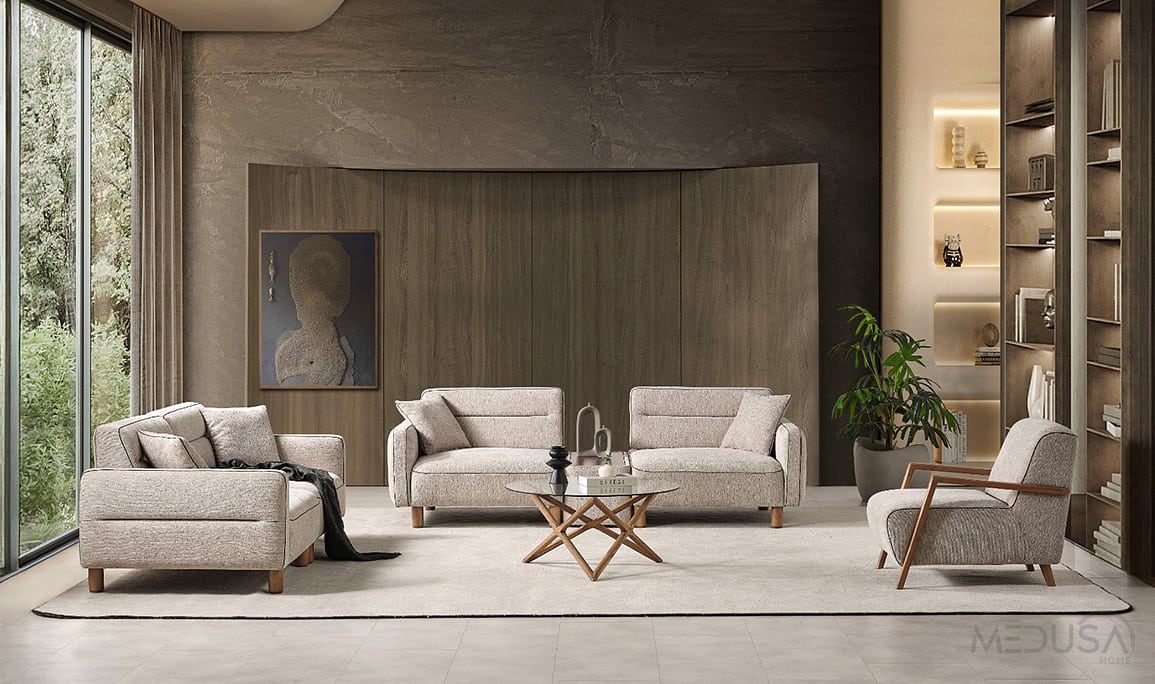 Medusa Home Mobilya - Altura Ahşap Koltuk Takımı