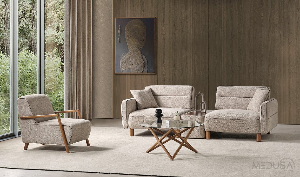Medusa Home Mobilya - Altura Ahşap Koltuk Takımı
