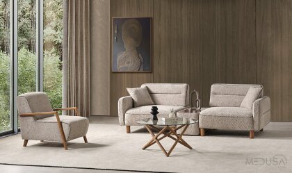 Medusa Home Mobilya - Altura Ahşap Koltuk Takımı