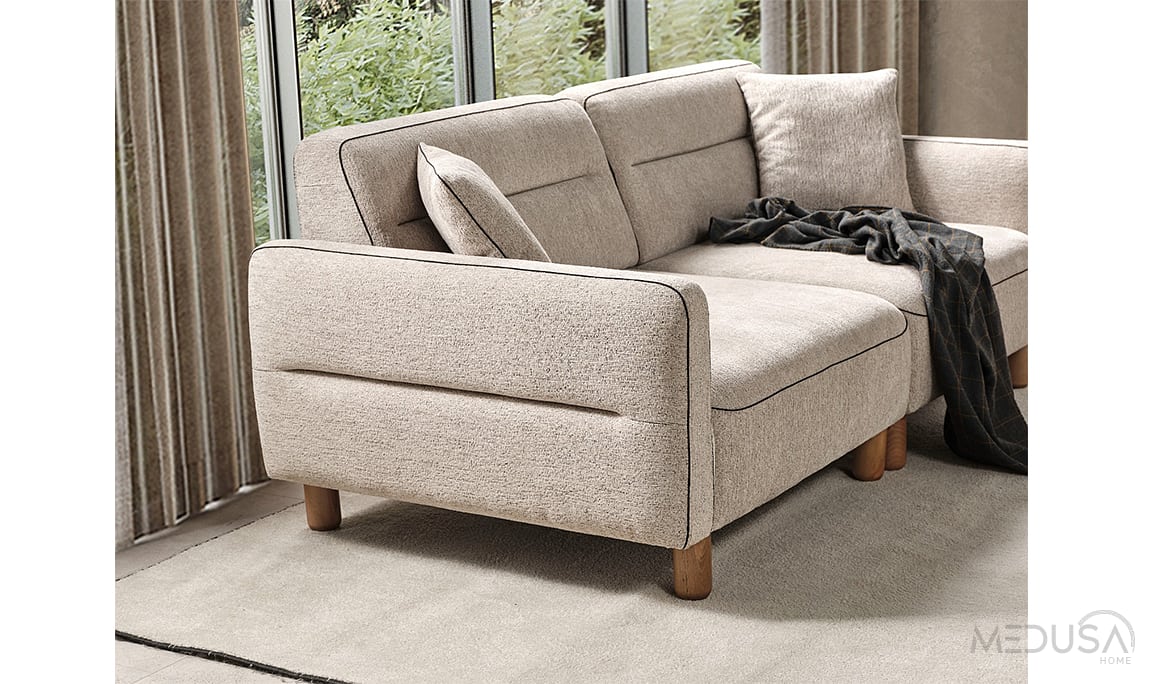 Medusa Home Mobilya - Altura Ahşap Üçlü Koltuk