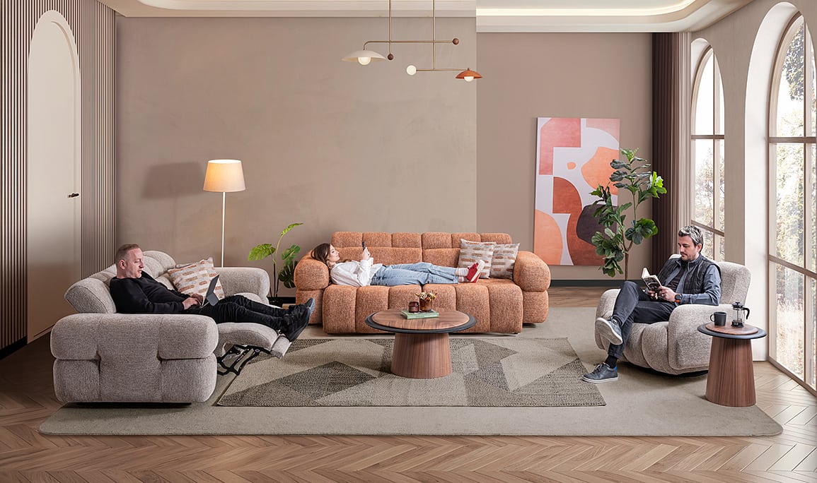 Medusa Home Mobilya - Alya Motorlu Premium Koltuk Takımı