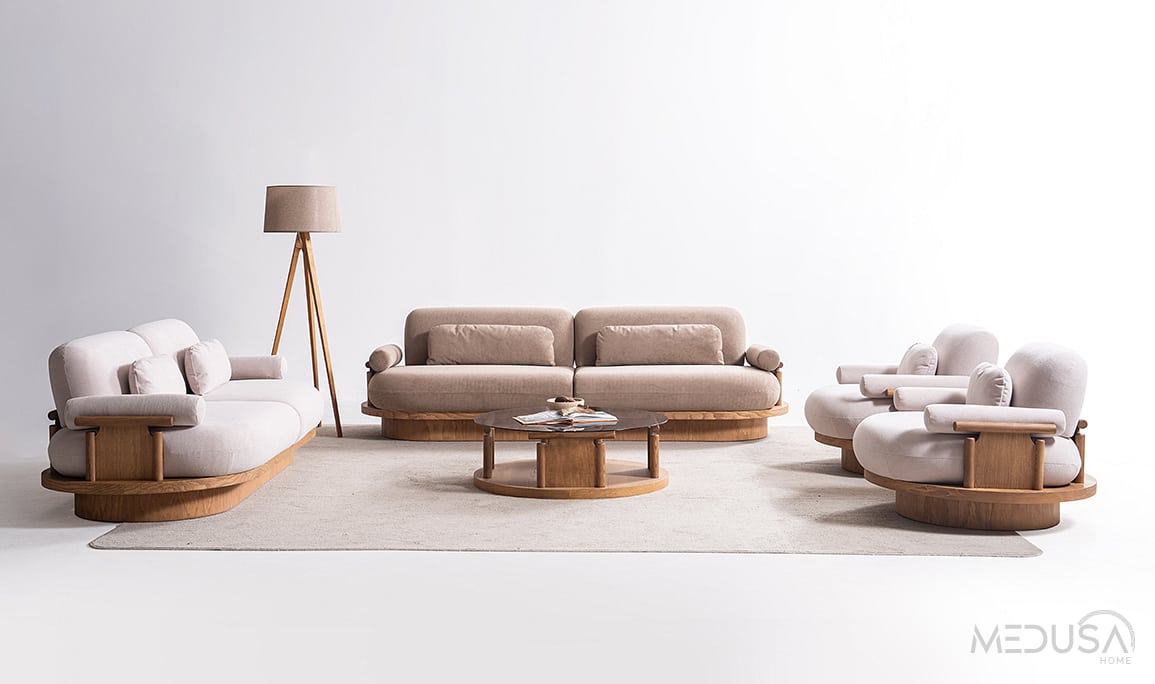 Medusa Home Mobilya - Anka Meşe Koltuk Takımı