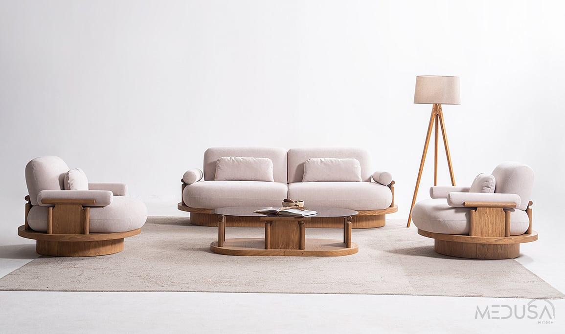 Medusa Home Mobilya - Anka Meşe Koltuk Takımı