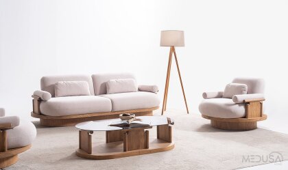 Medusa Home Mobilya - Anka Meşe Koltuk Takımı