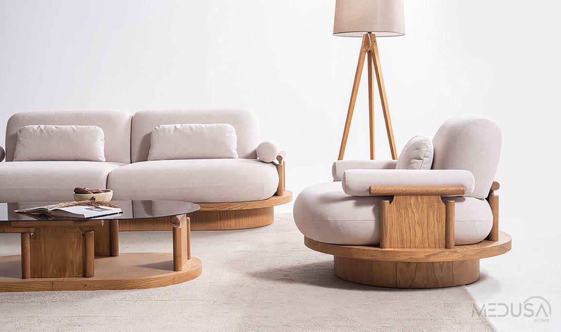Medusa Home Mobilya - Anka Meşe Koltuk Takımı