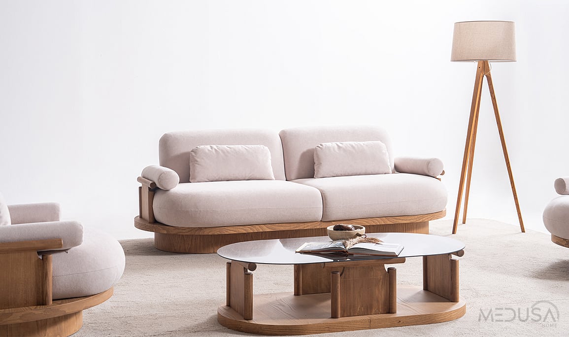 Medusa Home Mobilya - Anka Meşe Üçlü