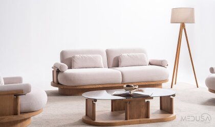 Medusa Home Mobilya - Anka Meşe Üçlü