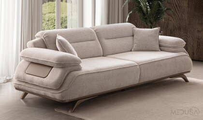 Medusa Home - Anza Krem Üçlü Koltuk Medusa Home - Anza Krem Üçlü Koltuk