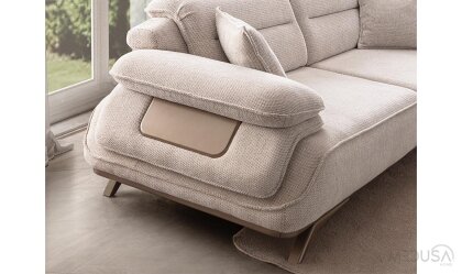 Medusa Home Mobilya - Anza Krem Üçlü Koltuk