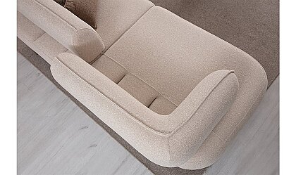 Medusa Home Mobilya - Aras Bej Üçlü Koltuk