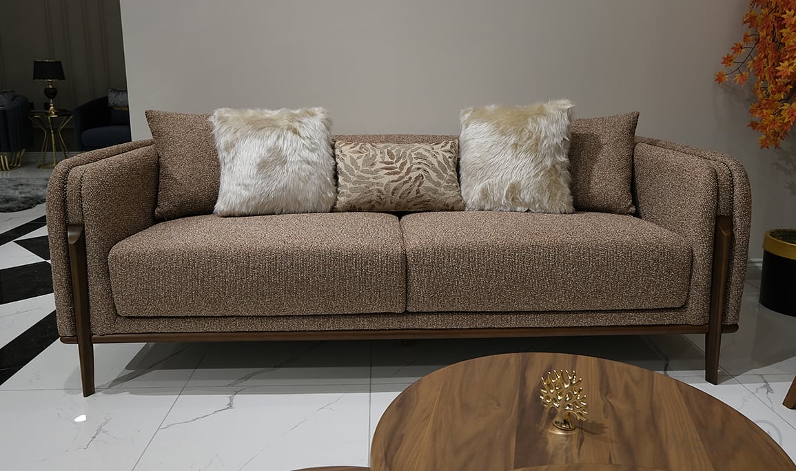 Medusa Home Mobilya - Ares Kahve Üçlü Koltuk