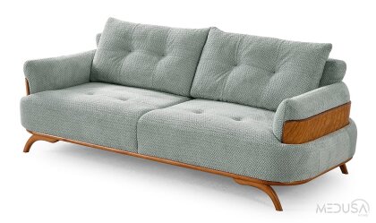 Medusa Home Mobilya - Arin Mint Yeşili Üçlü Koltuk