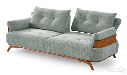 Medusa Home Mobilya - Arin Mint Yeşili Üçlü Koltuk