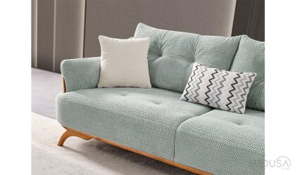 Medusa Home Mobilya - Arin Mint Yeşili Üçlü Koltuk