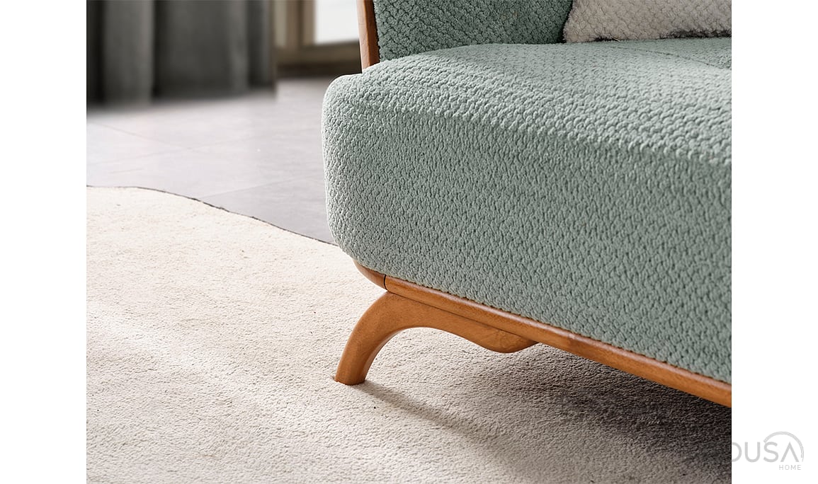 Medusa Home Mobilya - Arin Mint Yeşili Üçlü Koltuk