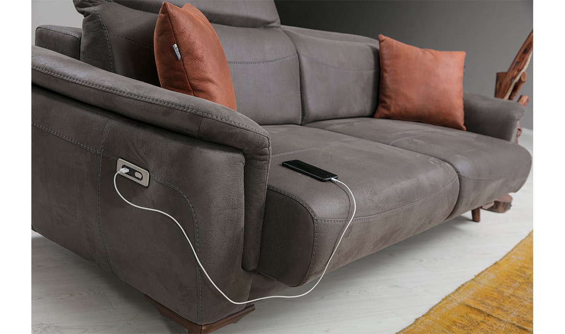 Medusa Home Mobilya - Armani Üçlü Koltuk Motorlu