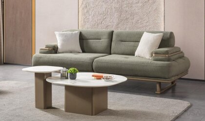 Medusa Home Mobilya - Armeda Yeşil Üçlü Koltuk