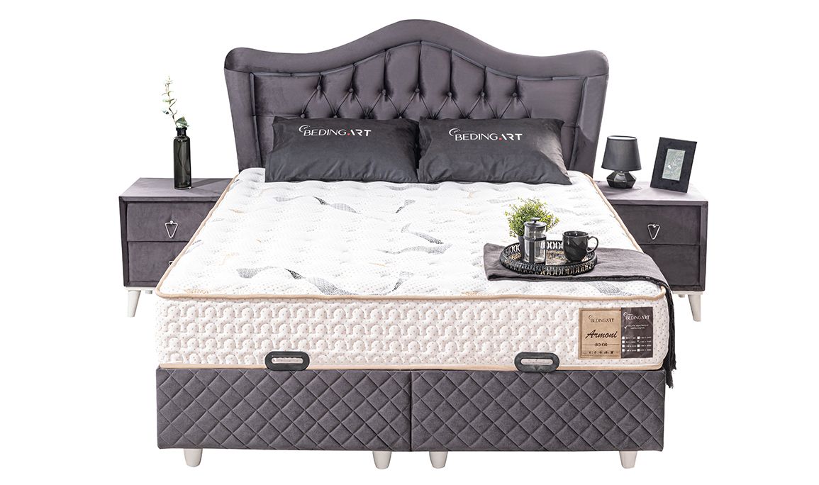 Medusa Home Mobilya - Armoni Set Baza Başlık Yatak