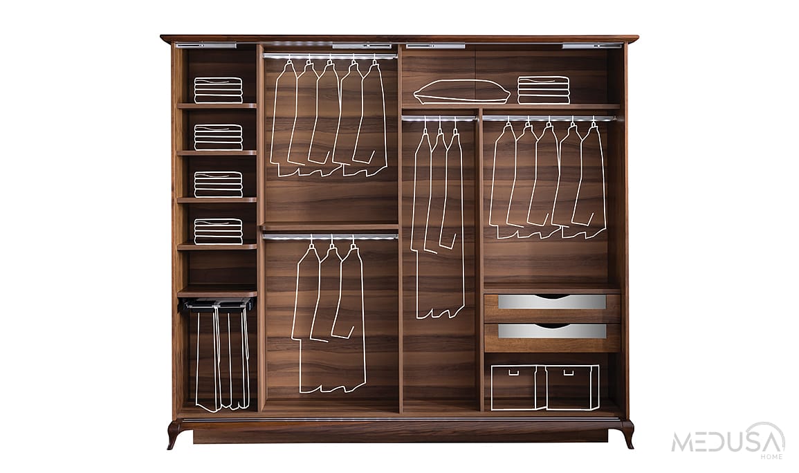 Medusa Home Mobilya - Art Walnut Gardırop