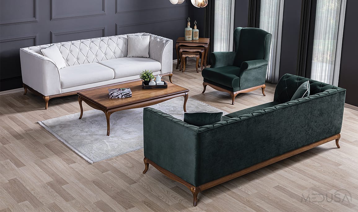Medusa Home Mobilya - Art Walnut Koltuk Takımı