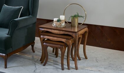 Medusa Home Mobilya - Art Walnut Zigon Sehpa - Zigon Sehpa Medusa Home Mobilya - Art Walnut Zigon Sehpa - Zigon Sehpa