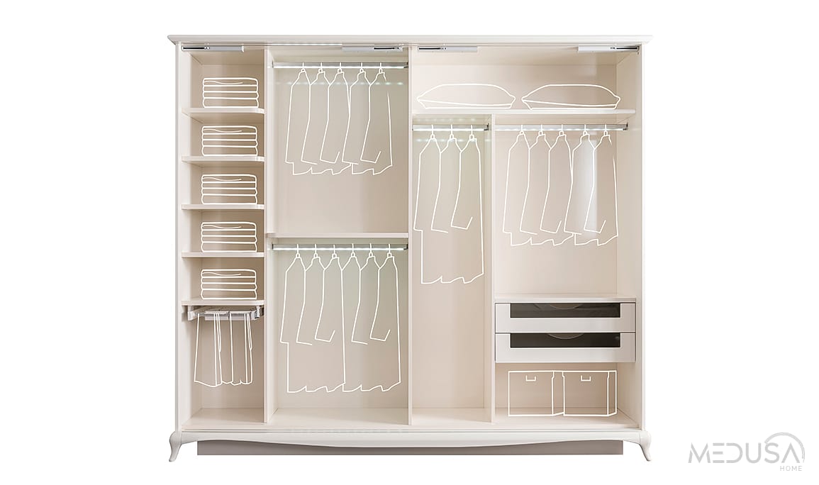Medusa Home Mobilya - Art White Gardırop