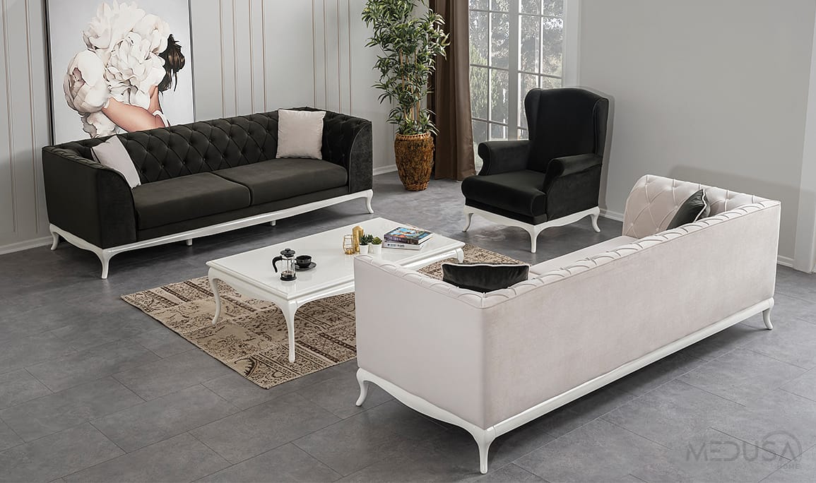 Medusa Home Mobilya - Art White Koltuk Takımı