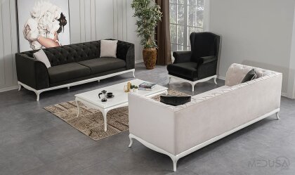 Medusa Home Mobilya - Art White Koltuk Takımı