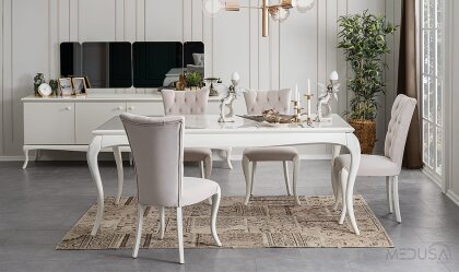 Medusa Home Mobilya - Art White Yemek Odası