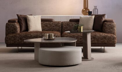 Medusa Home - Arte Kahve Üçlü Koltuk Medusa Home - Arte Kahve Üçlü Koltuk