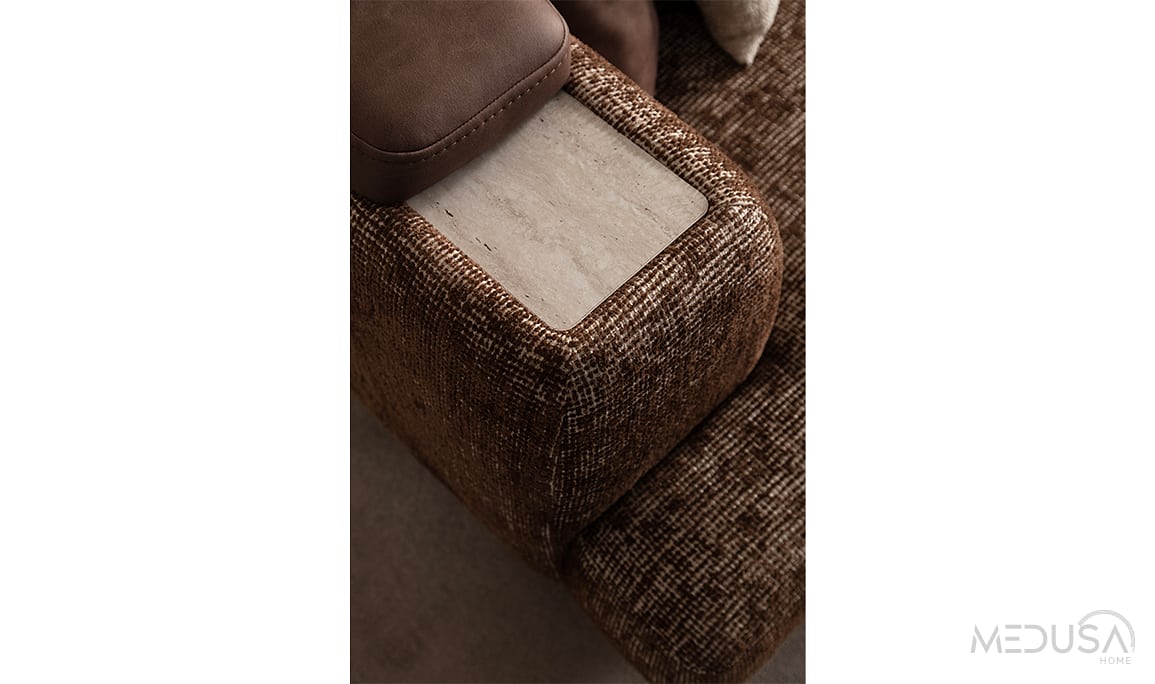 Medusa Home Mobilya - Arte Kahve Üçlü Koltuk