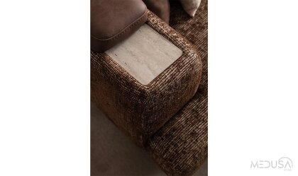 Medusa Home Mobilya - Arte Kahve Üçlü Koltuk