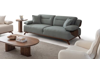 Medusa Home Mobilya - Artemis Yeşil Üçlü Koltuk