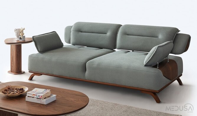 Artemis Yeşil Üçlü Koltuk | Medusa Home Mobilya