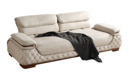 Medusa Home Mobilya - Artisan Beyaz Üçlü Koltuk
