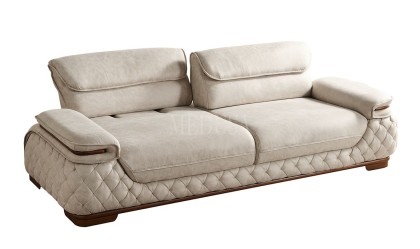 Medusa Home Mobilya - Artisan Beyaz Üçlü Koltuk