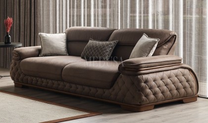Medusa Home Mobilya - Artisan Ceviz Üçlü Koltuk