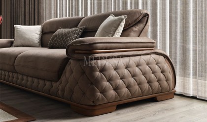 Medusa Home Mobilya - Artisan Ceviz Üçlü Koltuk