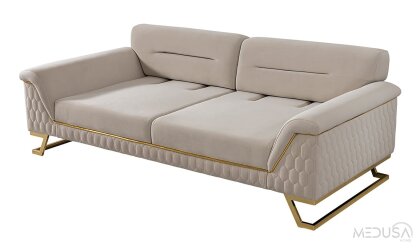 Medusa Home Mobilya - Artoo Bej Üçlü Koltuk