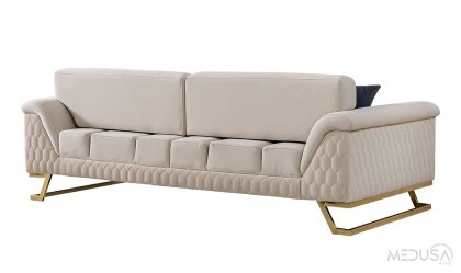 Medusa Home Mobilya - Artoo Bej Üçlü Koltuk